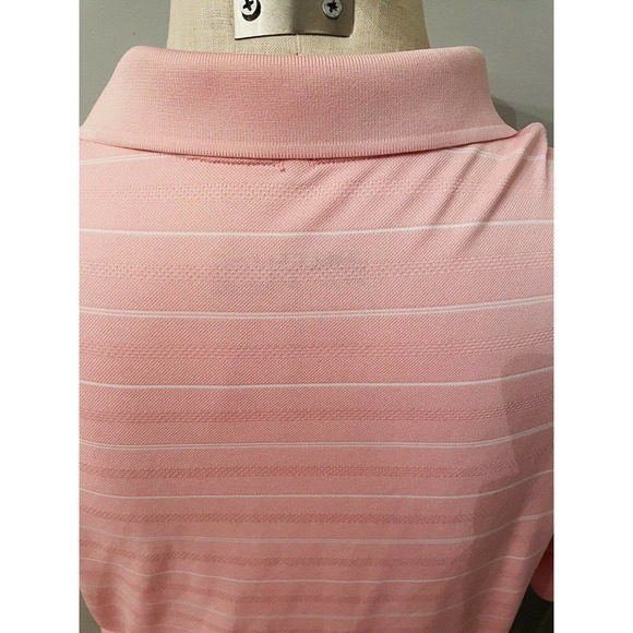Nike Golf Tour Performance Dri Fit Shirt XL Excellent Condition Pink White - Picture 6 of 7